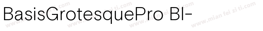 BasisGrotesquePro Bl字体转换